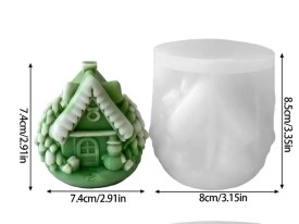 Molde silicona casi Navidad con Papa Noel